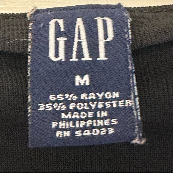 Gap Black Dress with Ruffled V-Neck Collar - Picture 3 of 3